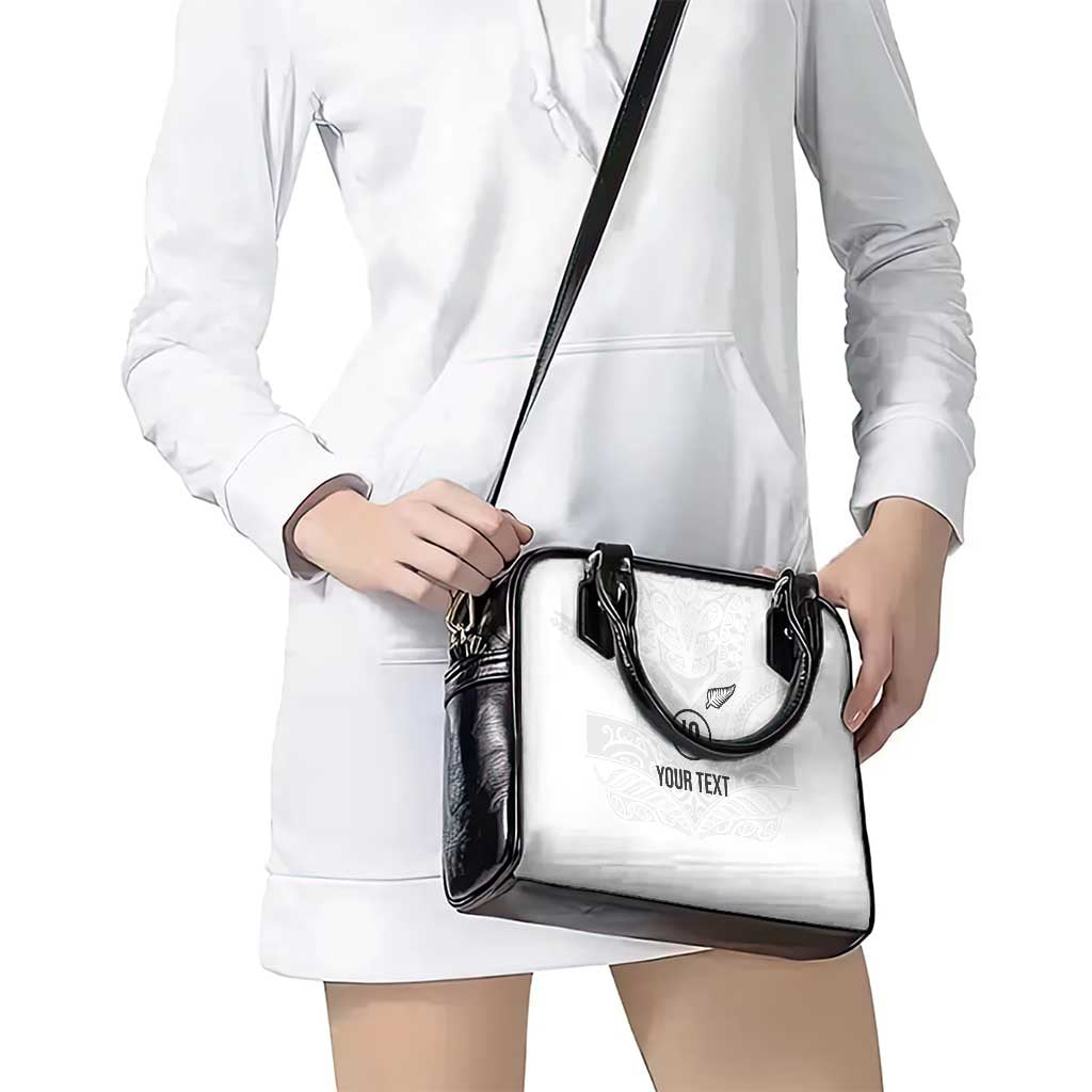Custom New Zealand Football Shoulder Handbag The Whites-Sporty T90 Style - Polynesian Pride