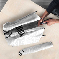 Custom New Zealand Football Umbrella The Whites-Sporty T90 Style LT03 - Polynesian Pride