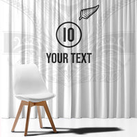 Custom New Zealand Football Window Curtain The Whites-Sporty T90 Style LT03 - Polynesian Pride