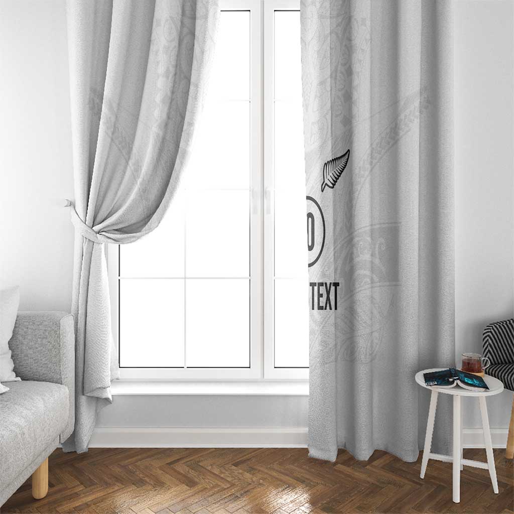 Custom New Zealand Football Window Curtain The Whites-Sporty T90 Style LT03 - Polynesian Pride