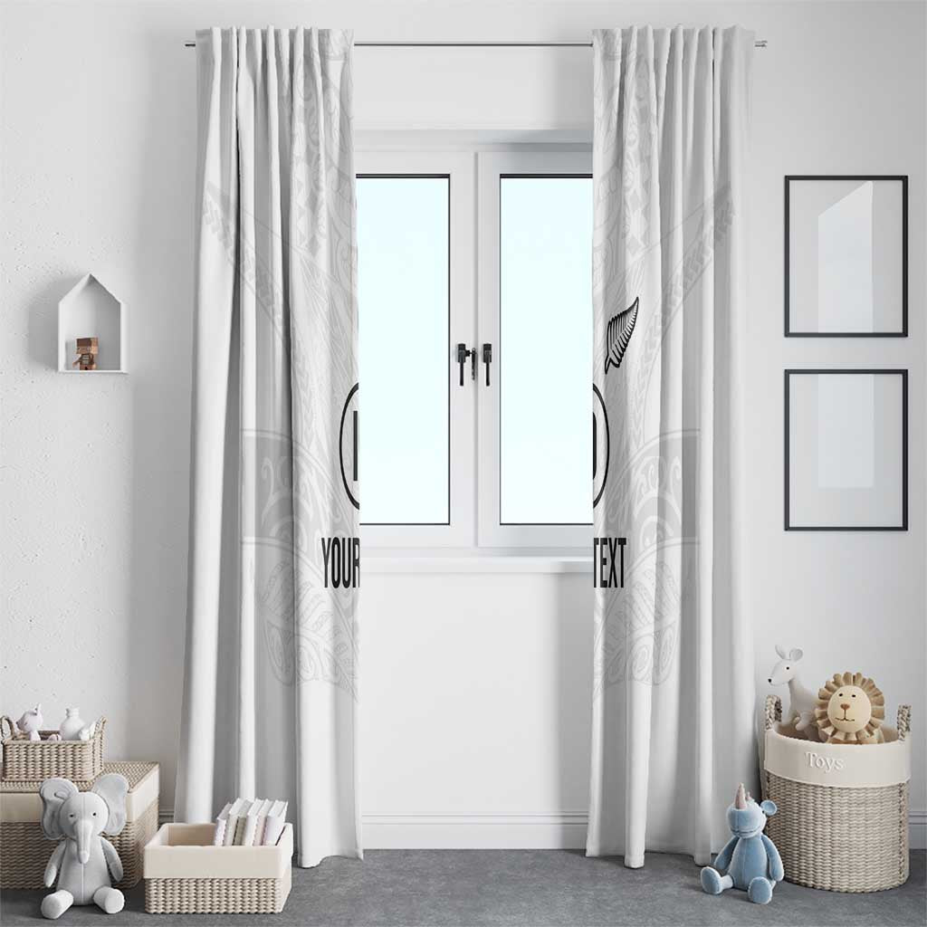 Custom New Zealand Football Window Curtain The Whites-Sporty T90 Style LT03 - Polynesian Pride