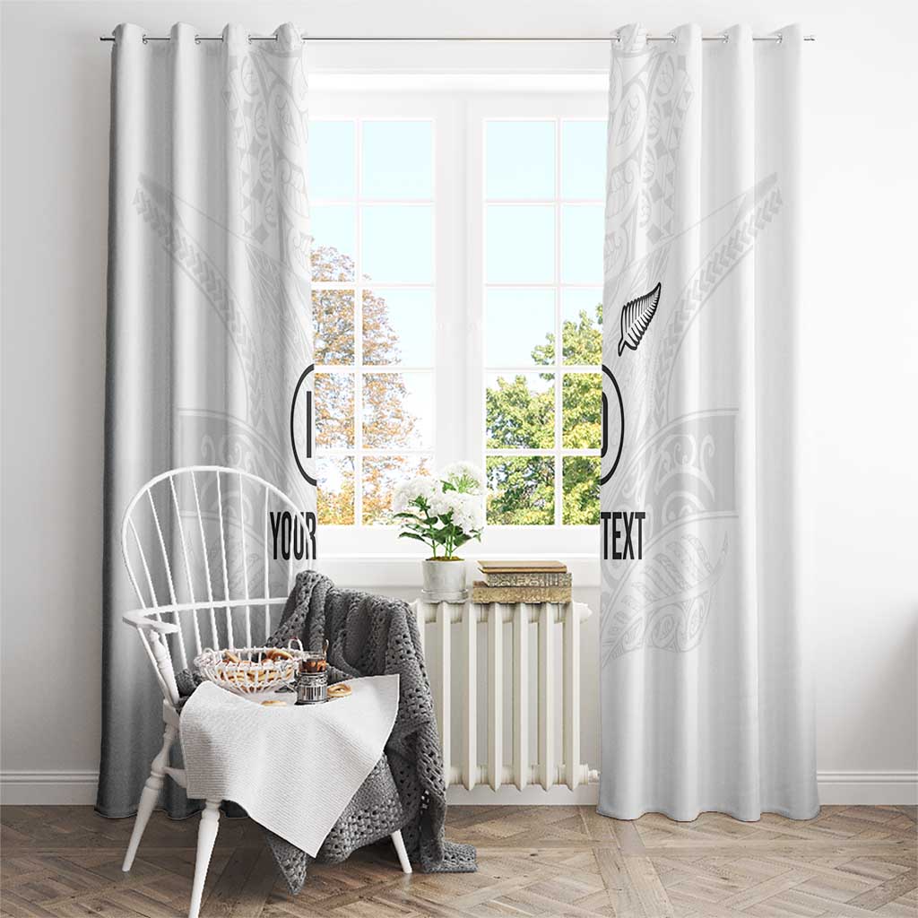 Custom New Zealand Football Window Curtain The Whites-Sporty T90 Style LT03 - Polynesian Pride