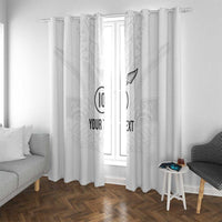 Custom New Zealand Football Window Curtain The Whites-Sporty T90 Style LT03 With Grommets White - Polynesian Pride