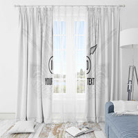 Custom New Zealand Football Window Curtain The Whites-Sporty T90 Style LT03 - Polynesian Pride