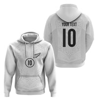 Custom New Zealand Football Zip Hoodie The Whites-Sporty T90 Style - Polynesian Pride