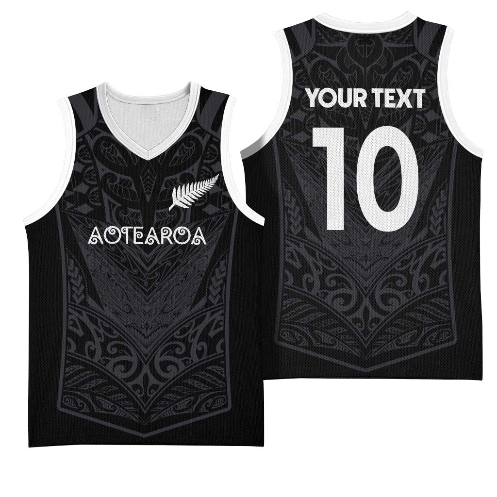 Custom Aotearoa Rugby Basketball Jersey The Blacks-Sporty T90 Style LT03 - Polynesian Pride