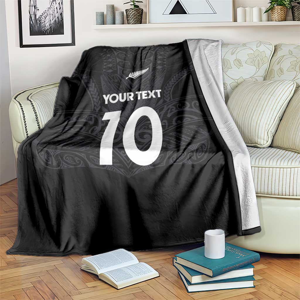 Custom Aotearoa Rugby Blanket The Blacks-Sporty T90 Style - Polynesian Pride