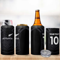 Custom Aotearoa Rugby 4 in 1 Can Cooler Tumbler The Blacks-Sporty T90 Style LT03 - Polynesian Pride