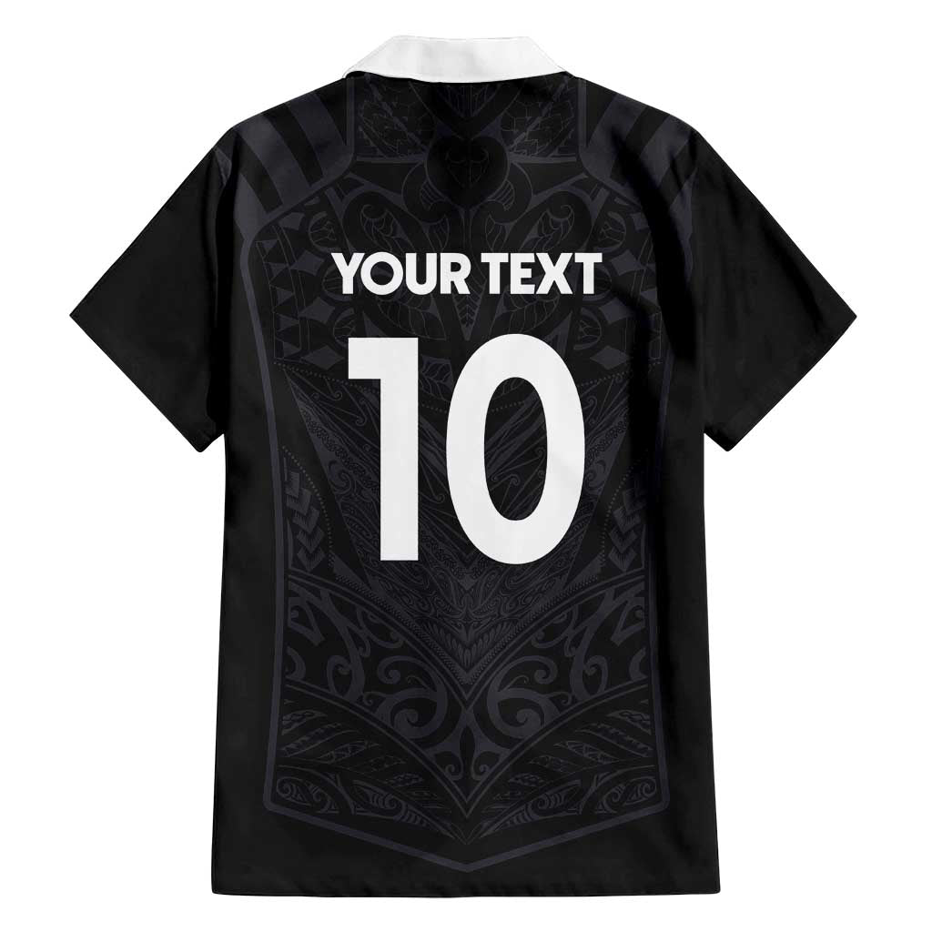 Custom Aotearoa Rugby Family Matching Off Shoulder Short Dress and Hawaiian Shirt The Blacks-Sporty T90 Style LT03 - Polynesian Pride