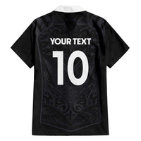 Custom Aotearoa Rugby Family Matching Off Shoulder Short Dress and Hawaiian Shirt The Blacks-Sporty T90 Style LT03 - Polynesian Pride