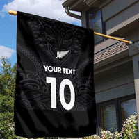 Custom Aotearoa Rugby Garden Flag The Blacks-Sporty T90 Style LT03 - Polynesian Pride