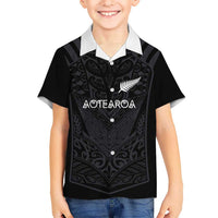 Custom Aotearoa Rugby Kid Hawaiian Shirt The Blacks-Sporty T90 Style LT03 Kid Black - Polynesian Pride