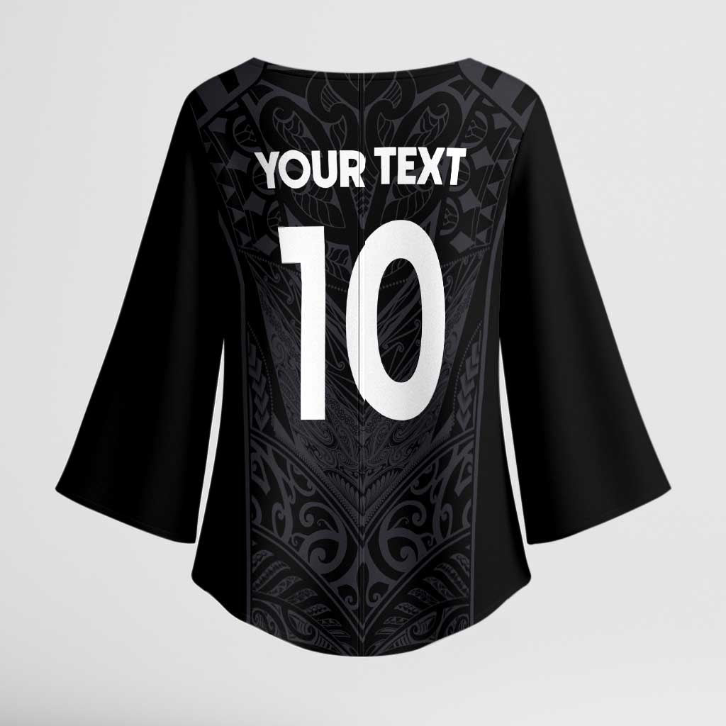 Custom Aotearoa Rugby Kimono Sleeve Blouse The Blacks-Sporty T90 Style LT03 - Polynesian Pride