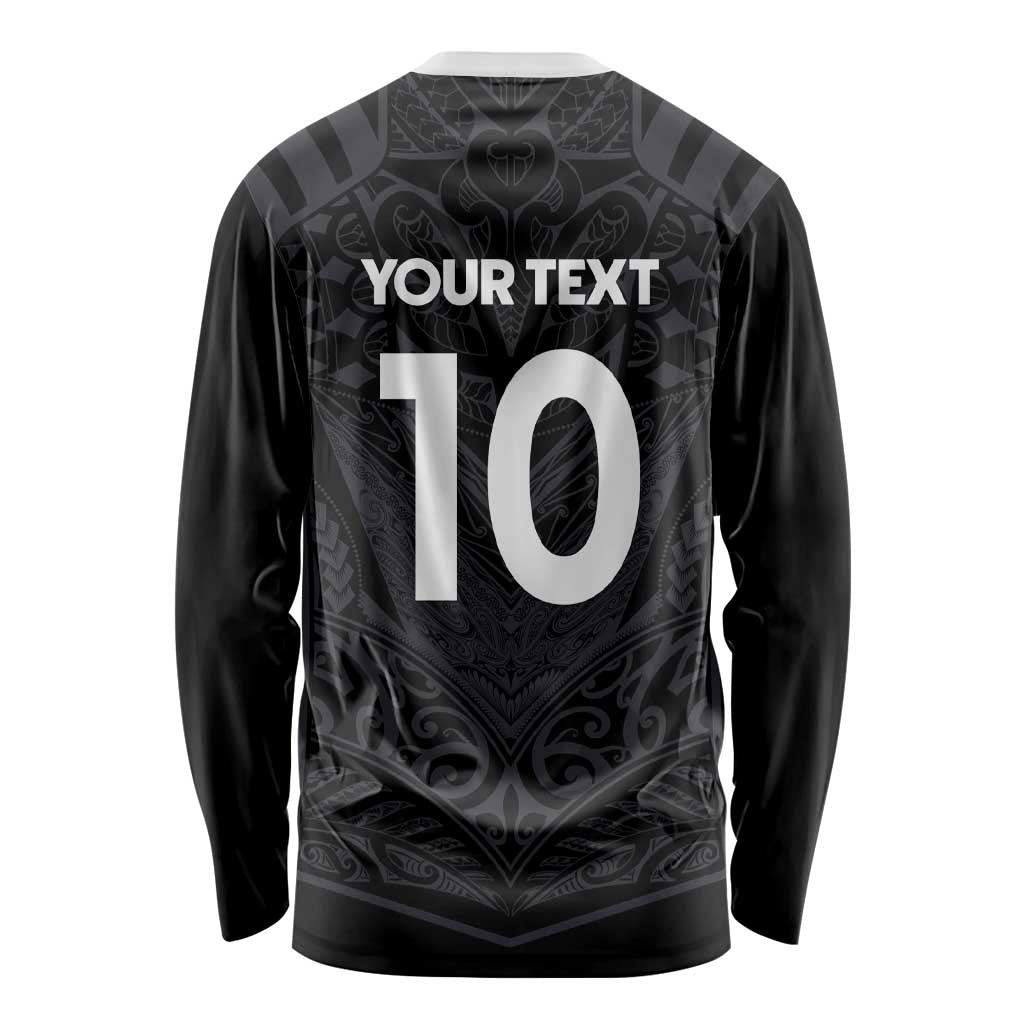 Custom Aotearoa Rugby Long Sleeve Shirt The Blacks-Sporty T90 Style LT03 - Polynesian Pride