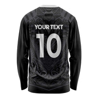 Custom Aotearoa Rugby Long Sleeve Shirt The Blacks-Sporty T90 Style LT03 - Polynesian Pride