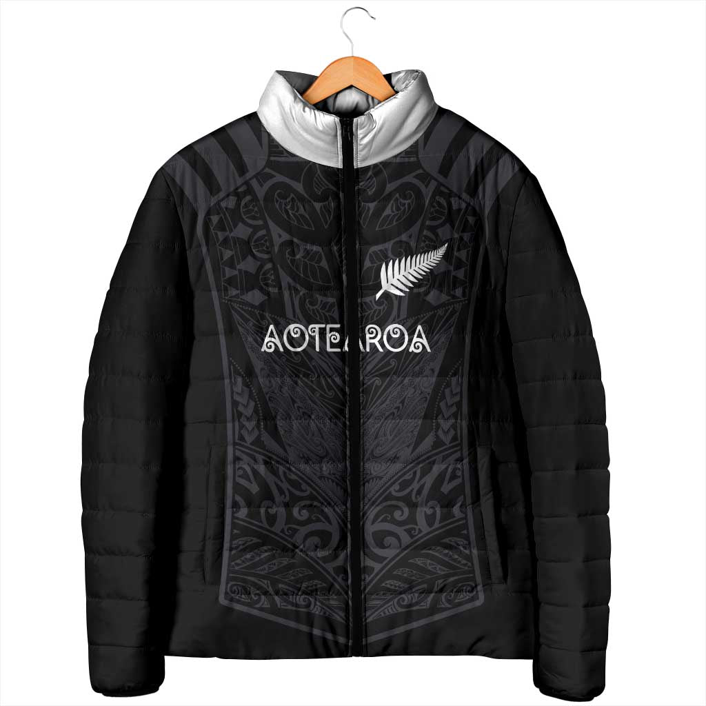 Custom Aotearoa Rugby Padded Jacket The Blacks-Sporty T90 Style - Polynesian Pride