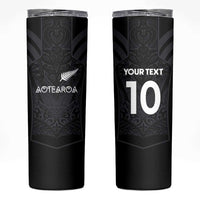 Custom Aotearoa Rugby Skinny Tumbler The Blacks-Sporty T90 Style LT03 Black - Polynesian Pride