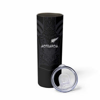 Custom Aotearoa Rugby Skinny Tumbler The Blacks-Sporty T90 Style LT03 - Polynesian Pride