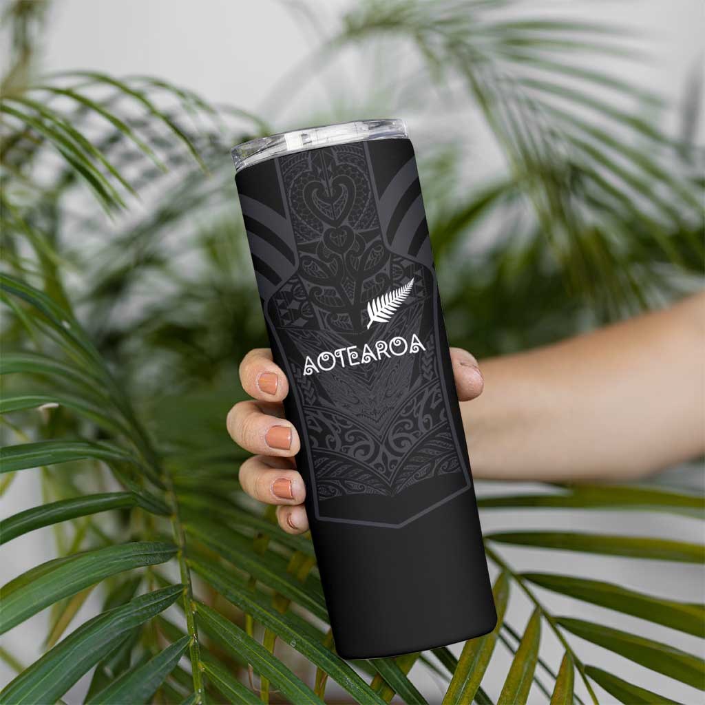 Custom Aotearoa Rugby Skinny Tumbler The Blacks-Sporty T90 Style LT03 - Polynesian Pride