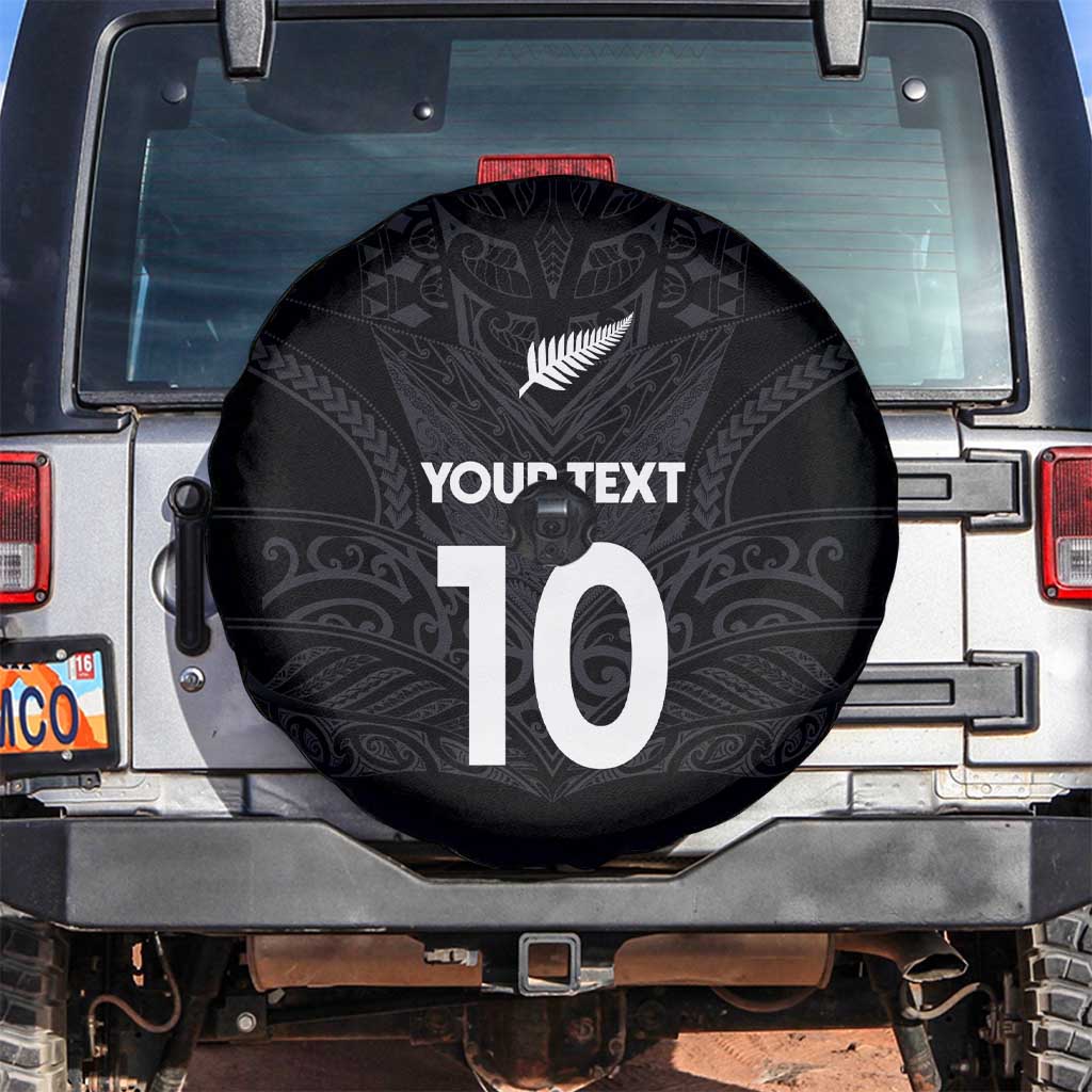 Custom Aotearoa Rugby Spare Tire Cover The Blacks-Sporty T90 Style LT03 Black - Polynesian Pride