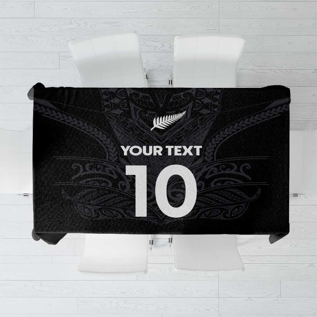 Custom Aotearoa Rugby Tablecloth The Blacks-Sporty T90 Style LT03 Black - Polynesian Pride