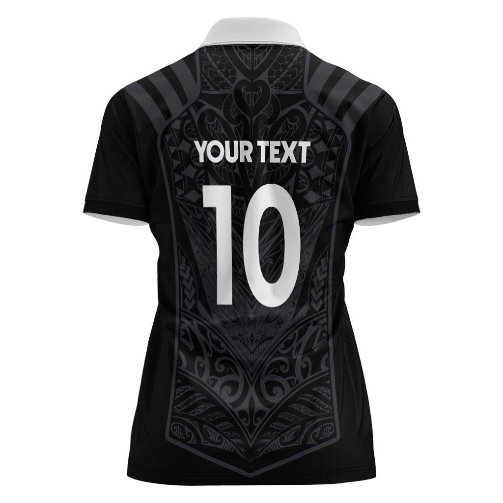 Custom Aotearoa Rugby Women Polo Shirt The Blacks-Sporty T90 Style LT03 - Polynesian Pride