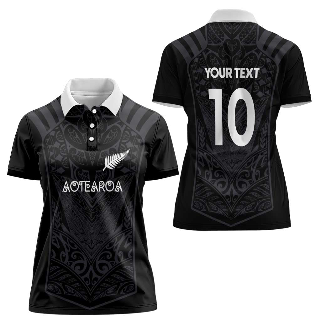 Custom Aotearoa Rugby Women Polo Shirt The Blacks-Sporty T90 Style LT03 - Polynesian Pride