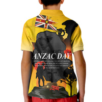 Niue ANZAC Day Kid Polo Shirt Soldier and Gallipoli Lest We Forget LT03 - Polynesian Pride