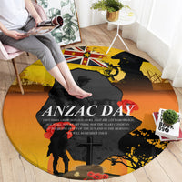 Niue ANZAC Day Round Carpet Soldier and Gallipoli Lest We Forget LT03 - Polynesian Pride