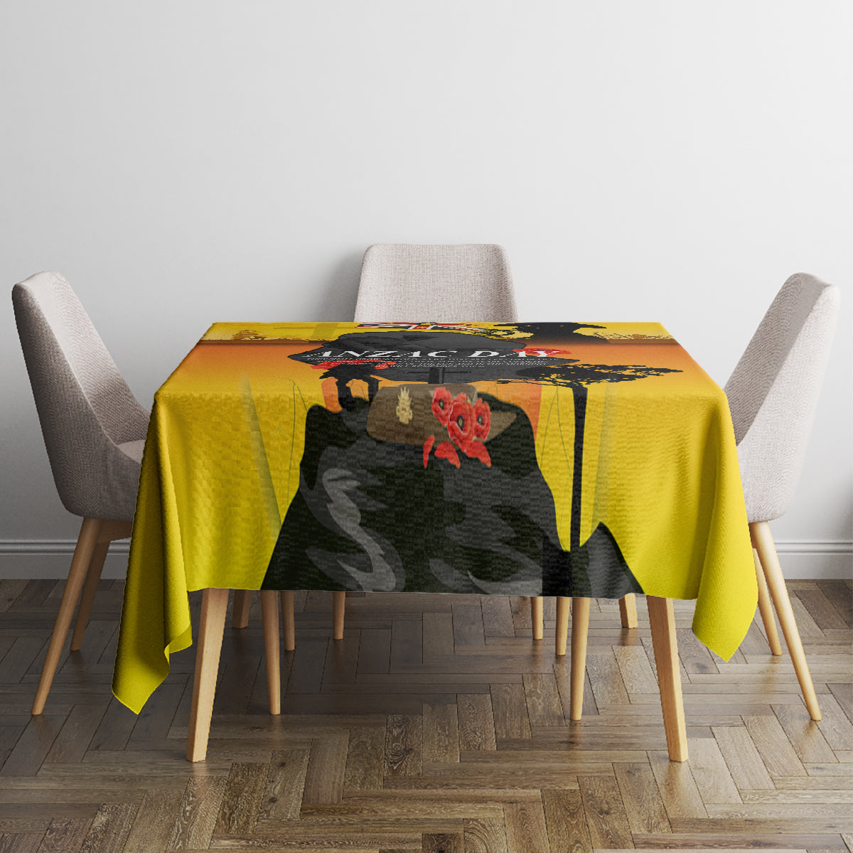 Niue ANZAC Day Tablecloth Soldier and Gallipoli Lest We Forget LT03 - Polynesian Pride
