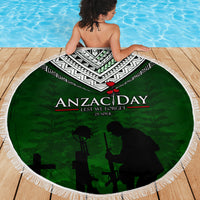 Norfolk Island ANZAC Day Beach Blanket Soldier Lest We Forget Camouflage LT03 - Polynesian Pride