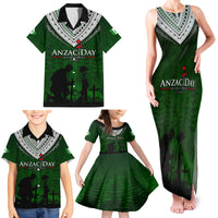 Norfolk Island ANZAC Day Family Matching Tank Maxi Dress and Hawaiian Shirt Soldier Lest We Forget Camouflage LT03 - Polynesian Pride