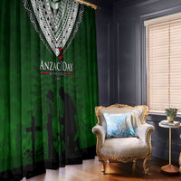 Norfolk Island ANZAC Day Window Curtain Soldier Lest We Forget Camouflage LT03 - Polynesian Pride