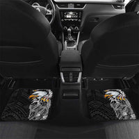American Samoa Flag Day Car Mats Tribal Tattoo with Eagle Black