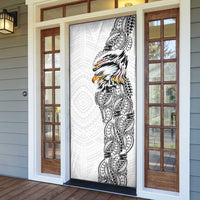 American Samoa Flag Day Door Cover Tribal Tattoo with Eagle White