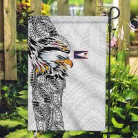 American Samoa Flag Day Garden Flag Tribal Tattoo with Eagle White
