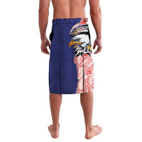 American Samoa Flag Day Lavalava Tribal Tattoo with Eagle Blue-Red