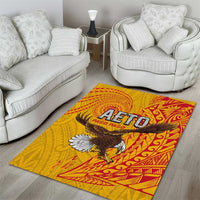 American Samoa Flag Day Area Rug Fautasi Race Pago Pago-Aeto Eagle Wings Tribal Style LT03 - Polynesian Pride