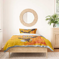 American Samoa Flag Day Bedding Set Fautasi Race Pago Pago-Aeto Eagle Wings Tribal Style
