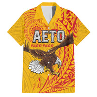 Personalised American Samoa Flag Day Family Matching Off Shoulder Maxi Dress and Hawaiian Shirt Fautasi Race Pago Pago-Aeto Eagle Wings Tribal Style LT03 Dad's Shirt - Short Sleeve Multicolor - Polynesian Pride