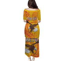 Personalised American Samoa Flag Day Family Matching Puletasi and Hawaiian Shirt Fautasi Race Pago Pago-Aeto Eagle Wings Tribal Style