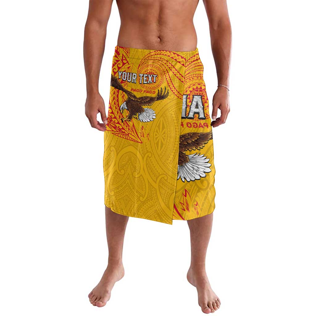 Personalised American Samoa Flag Day Lavalava Fautasi Race Pago Pago-Aeto Eagle Wings Tribal Style LT03 Multicolor - Polynesian Pride