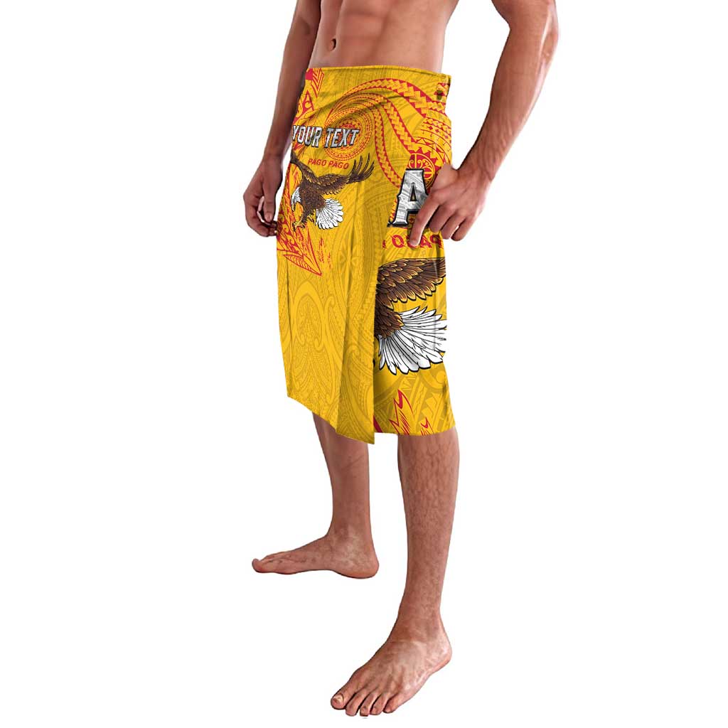 Personalised American Samoa Flag Day Lavalava Fautasi Race Pago Pago-Aeto Eagle Wings Tribal Style LT03 - Polynesian Pride