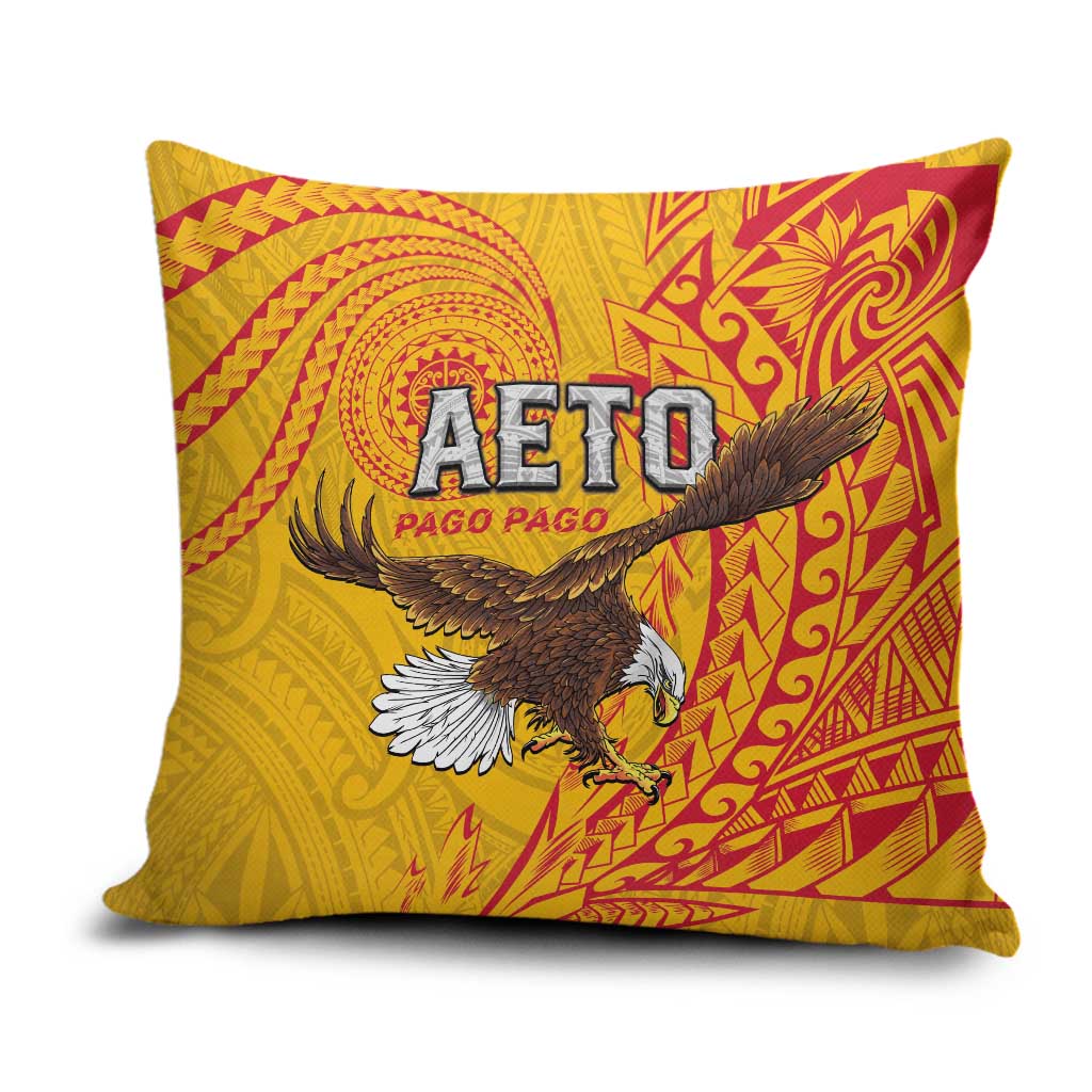 American Samoa Flag Day Pillow Cover Fautasi Race Pago Pago-Aeto Eagle Wings Tribal Style LT03 Multicolor - Polynesian Pride