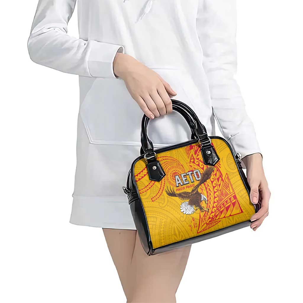 American Samoa Flag Day Shoulder Handbag Fautasi Race Pago Pago-Aeto Eagle Wings Tribal Style LT03 - Polynesian Pride
