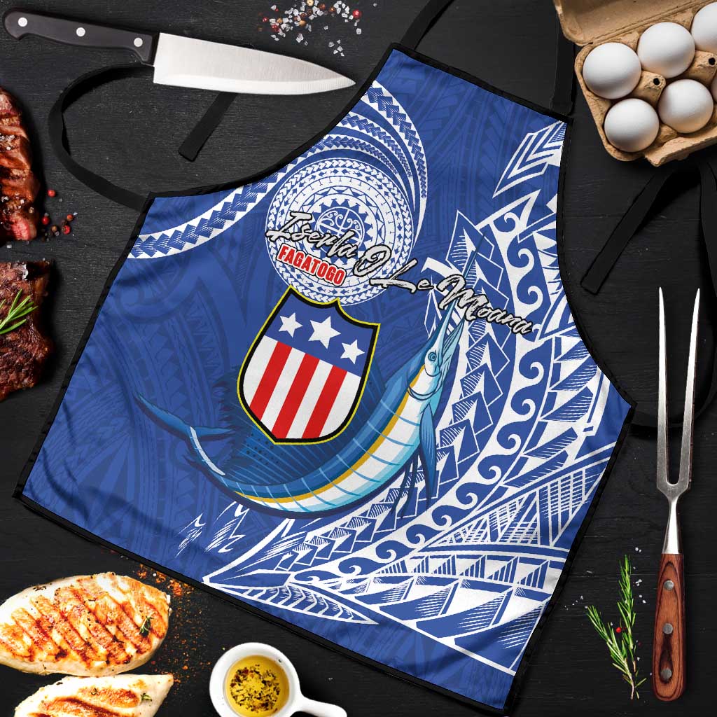 American Samoa Flag Day Apron Fautasi Race Fagatogo-Iseula O Le Moana Sailfish Tribal Style