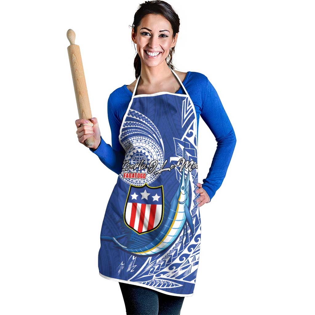 American Samoa Flag Day Apron Fautasi Race Fagatogo-Iseula O Le Moana Sailfish Tribal Style
