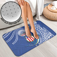 American Samoa Flag Day Bathroom Set Fautasi Race Fagatogo-Iseula O Le Moana Sailfish Tribal Style