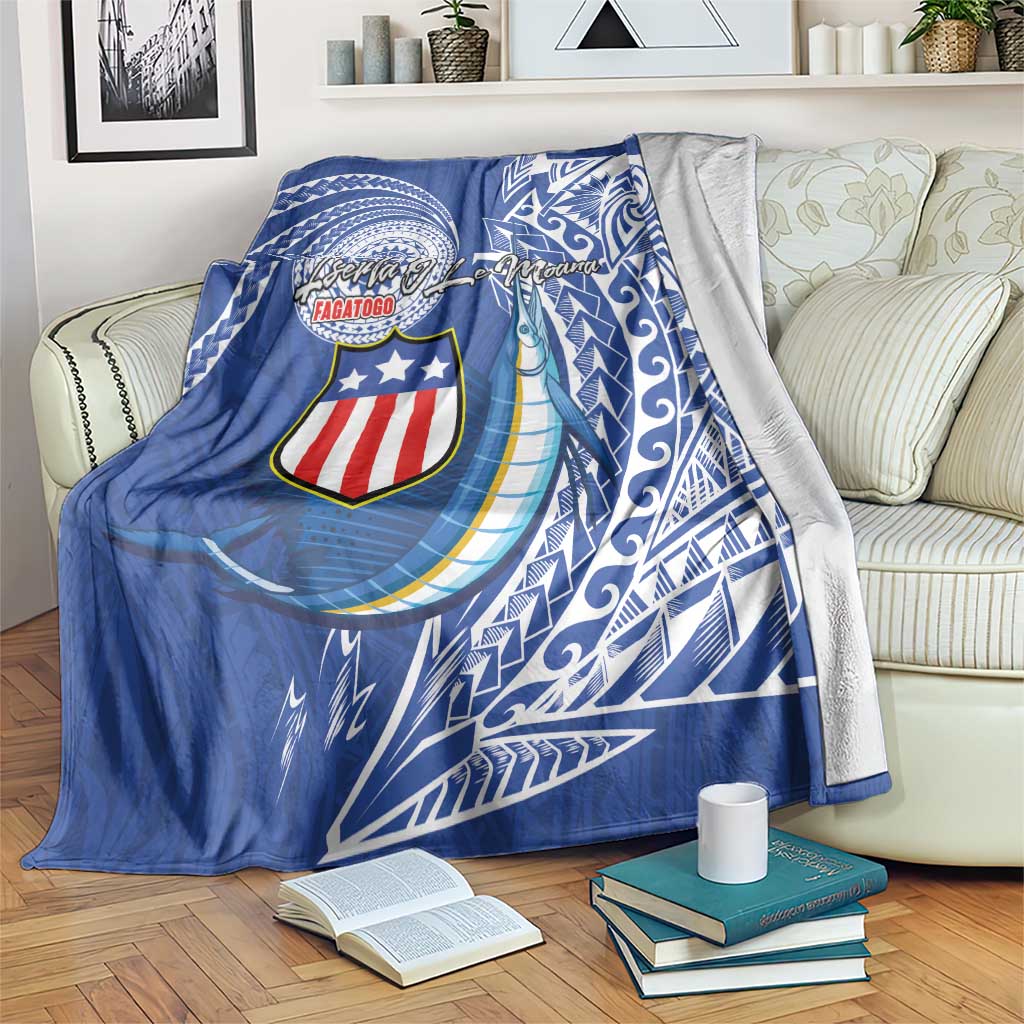 American Samoa Flag Day Blanket Fautasi Race Fagatogo-Iseula O Le Moana Sailfish Tribal Style
