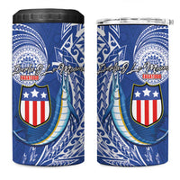 American Samoa Flag Day 4 in 1 Can Cooler Tumbler Fautasi Race Fagatogo-Iseula O Le Moana Sailfish Tribal Style LT03 One Size: 16 oz Multicolor - Polynesian Pride